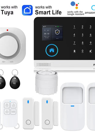 Telecamera di monitoraggio PIR Sistema di allarme di sicurezza WiFi GSM Alexa Tuya Smart Life Thief Invasion Sistema di sicurezza di allarme domotico