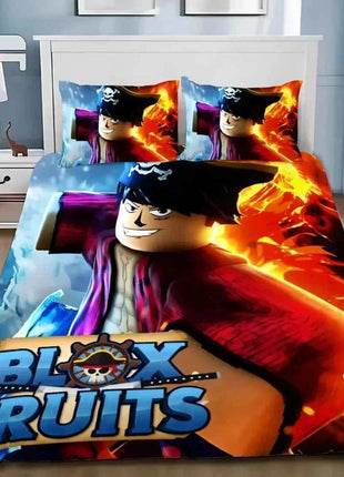 B-Blox F-Fruits Game Bedding Set 3D Cartoon Duvet Cover Set Soft Skin-Friendly Single Double King Size For Kids Birthday Gift