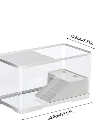 Turtle Tank Reptile Tank Tortoise Aquarium Habitat Aquatic Tortoise Aquarium Resistant Hydroponic Tank Fish Tank Vivarium Box