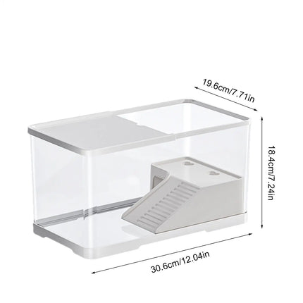 Turtle Tank Reptile Tank Tortoise Aquarium Habitat Aquatic Tortoise Aquarium Resistant Hydroponic Tank Fish Tank Vivarium Box