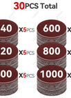 30PCS Grit 240-1000 / 3inch 75mm / China Mainland