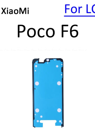 For Xiaomi Poco F5 F6 M6 X6 Pro Mi Civi 1S 2 3 4G LCD Display Back Cover Housing Sticker Tape Adhesive Parts