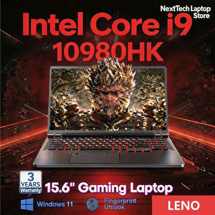 LENO Laptop 15.6" con Intel Core i9 10980HK, Windows 11 Pro, 32GB RAM, SSD da 512GB/1TB/2TB, Notebook Portatile per Ufficio e Studio