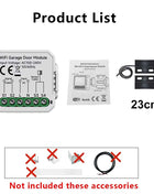 Tuya Mini WiFi Garage Door Opener Smart Life App Remote Voice Control Gate Door Switch module Works with Alice Alexa Google Home
