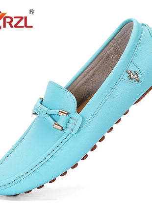 YRZL Mocassini da uomo Scarpe in pelle fatte a mano Scarpe da guida casual Scarpe slip-on Mocassini comodi di lusso Scarpe da uomo Taglie forti 37-48