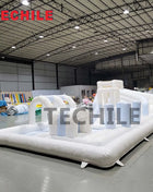 Commercial inflatable fashion playground bouncing water slide amusement park inflatable obstacle course splash pad water park
