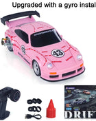 Gifts 1/43 RC Drift Car with Gyro Upgraded Ver 2.4G Remote Control Mini Drift Race Car 4WD Radio Control RC Toys Traffic Cones