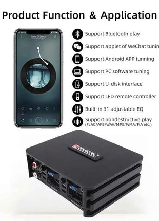 Car Power Amplifier 4*60W  Car DSP Audio Speaker Amplifier Lossless Audio Processor For Android Large Screen Dedicated 1pcs