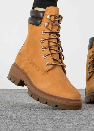 Timberland Women's Boots, Yellow Boots, Outdoor Hiking Shoes, High-Top Waterproof Sneakers, Hiking Shoes A5N9S231