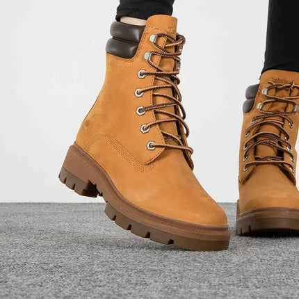 Timberland Women's Boots, Yellow Boots, Outdoor Hiking Shoes, High-Top Waterproof Sneakers, Hiking Shoes A5N9S231