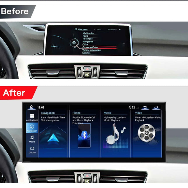15.8 "Linux Wireless Carplay Car Radio for BMW X1 F48 2016 2017 2018 NBT EVO Multimedia NBT HD AutoRadio Screen Navigation Carplay Head Unit Audio Stereo Wifi