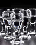 Set Mini Calici Shot 10/15/25ml Trasparenti con Piede Alto per Liquori e Spirits