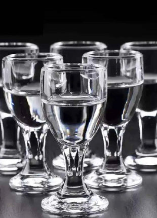 Set Mini Calici Shot 10/15/25ml Trasparenti con Piede Alto per Liquori e Spirits