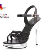 Women's Silver Stiletto Sandals 12cm - Elegant High Heel for Brides and Special Occasions