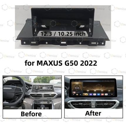 Ownice 12.3 "10.25" Quadlock Auto Android Radio Telaio per MAXUS G50 2022 2DIN Fascia Pannello Stereo 16PIN Cablaggio Filo Canbus Box