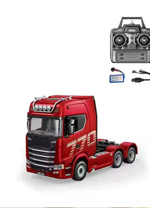 HUINA 1501 770S Alloy Tractor 19CH RC Truck 1/18 2.4G remote control Engineering Trailer Truck with Light Sound Toys XMAS Gifts