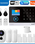 WiFi + GSM/4G and 2G Wireless Security Protection Smart Home App and Tuya Home Security Alarm System Alexa Remote Operation 433 Mhz