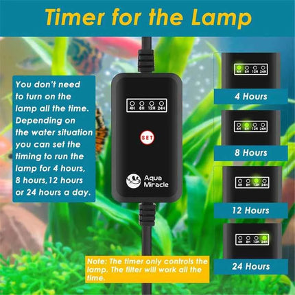 5 in 1 UV Filter for uv Aquarium Sterilization Fish Tank Pump Filter 800L/H Smart Timing Control Sterilization Lamp Pumps