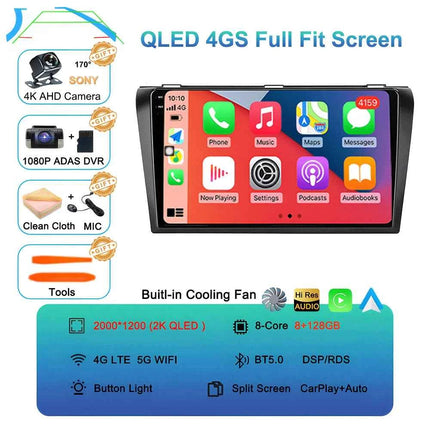 Android 16  video Player Car Radio For Mazda 3 2004 - 2009 2din with BOSE Multimedia Carplay Stereo GPS Head Unit WIFI+4G