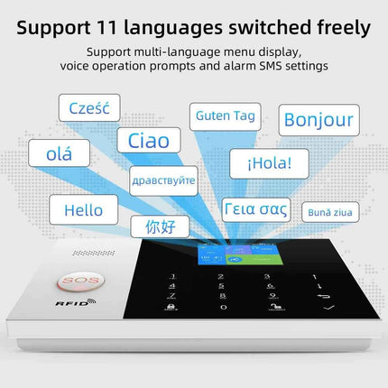 Tuya Smart Wifi GSM Security Alarm System for Home Wireless 2G Alarm System Panel Smart Life App Control work with Alexa
