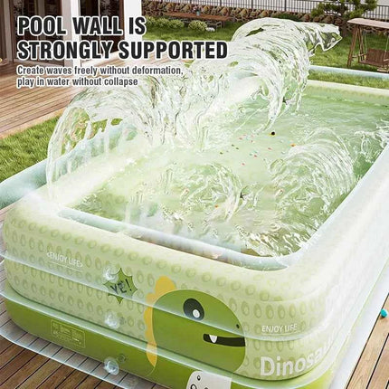Piscina Gonfiabile 1.5-2.6M per Bambini e Adulti, Grande Piscina Familiare in PVC per Feste, Giocattoli da Esterno per Bambini, Piscina Estiva Rinforzata