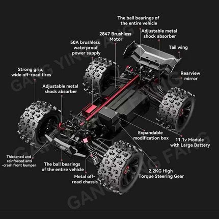 RC Car Brushless 4WD 9522PRO 85KM/H High Speed  Off-Road Drift Remote Control Car 1:16 Professional Racing Cars 9522 50KM/H