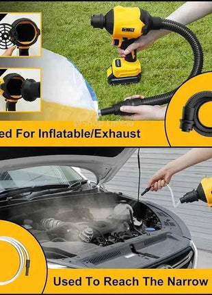 Soffiatore d'aria senza fili Dewalt Brushless con ugello, pistola multifunzione per la rimozione della polvere e gonfiatore (senza batteria)