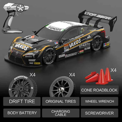 Rc Car 1:16 40km/H High-Speed Drift Remote Control Car 2.4Ghz 4WD Professional Competitive Modifiable Racing Car