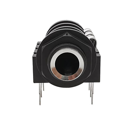 1/5/10 Pz 6.35mm 1/4 "6Pin Stereo Audio Microfono Femmina Presa 6.35 Cuffia Martinetti Filettatura PCB Montaggio A Pannello connettore Nero
