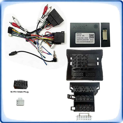 Cablaggio Radio Auto Quadlock ISO a 16 Pin con Decoder CANBUS AU10.20 per Amplificatore Audi A3 8P A4 B6 B7 TT 8J