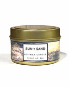 Candela Profumata Sun + Sand Cera Soia - Candela Artigianale Fiori Bianchi Agrumi