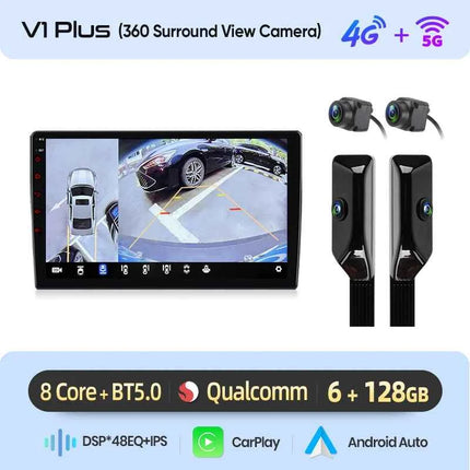 Junsun V1 Plus For Peugeot 107 Toyota Aygo Citroen C1 2005 - 2014 Car Radio wireless CarPlay Android Auto No 2 din 2din DVD