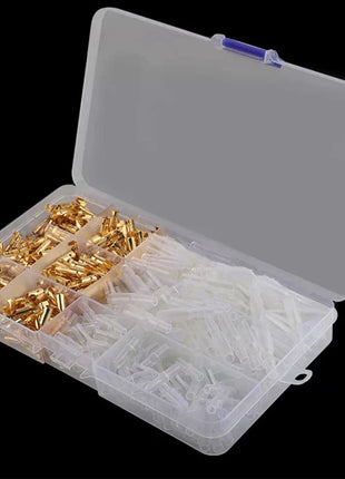 2.8/4.8/6.3mm Crimp Terminal Kit, Copper Male/Female Spade Connectors with Insulating Sleeve, Electrical Connector Box