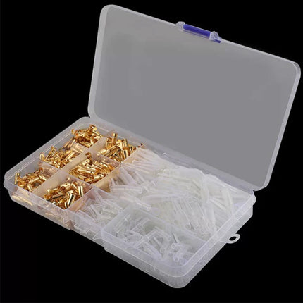 Kit di terminali a crimpare da 2.8/4.8/6.3mm, connettori a forcella maschio/femmina in rame con guaina isolante, scatola di connettori elettrici