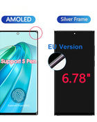 NEW AMOLED For Samsung Galaxy S22 Ultra 5G LCD Display LCD Touch Screen Digitizer Assembly For Samsung S22 Ultra Screen