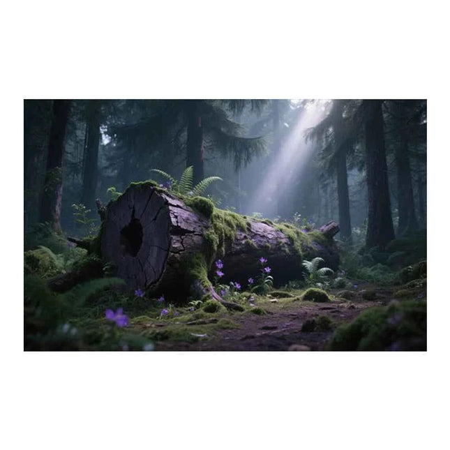 Aquarium Background Poster Large Forest Tree Trunk Moss PVC Waterproof Backdrop for Freshwater/Saltwater & Reptile Tanks