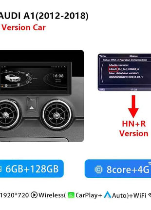 8 Core Android 14 Wireless Carplay For AUDI A1 2012-2018 Radio Video Multimedia GPS Navigation Stereo Screen Head Unit 4G