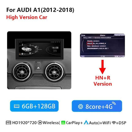 8 Core Android 14 Wireless Carplay For AUDI A1 2012-2018 Radio Video Multimedia GPS Navigation Stereo Screen Head Unit 4G