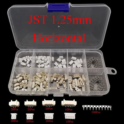 1 scatola SH 1.0/JST 1.25/ZH 1.5/PH 2.0/XH 2.54 Spina maschio Presa femmina Kit terminale alloggiamento Connettore intestazione pin orizzontale verticale