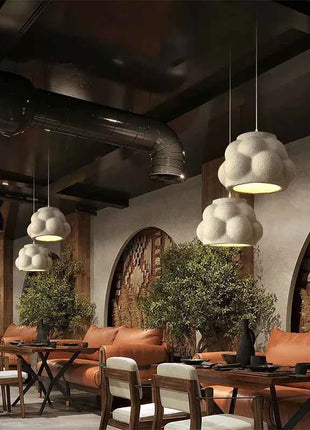 Lampadario a soffitto dal design nordico creativo per occhi Wabi Sabi Lampada a sospensione per ristorante Decorazioni per la casa Camera da letto Tavolo da bar Lampada a sospensione per caffè