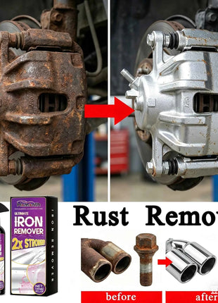 Ultimo detergente antiruggine per auto, cura delle ruote, rimozione rapida della ruggine, spray antiruggine per tubi di scarico auto, pulisce le macchie di polvere metallica