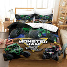 M-Monster Jam Bedding Set Single/Twin/Full/Queen/King Size Monster Jam F-F1 Bed Set Aldult Kid Bedroom Duvetcover Sets 3D Anime