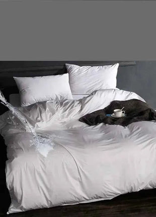 100% Waterproof Duvet Cover Bedding Queen King Quilt Covers For Elderly Patient Baby White Bed Linens Duvetcover 2pcs Pillowcase