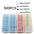 50/500Pcs Waterproof Heat Shrink Tube With Solder Insulated Electrical Wire Terminal Butt Splice Solder Electric Connector Set