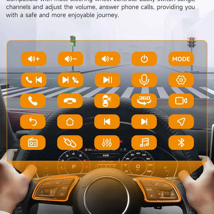 9" Hizpo 2Din Android Auto Car Radio for Audi TT MK2 8J 2006 - 2014 Snapdragon 6115 GPS Navigation SWC DSP 4G BT CarPlay 360°CAM