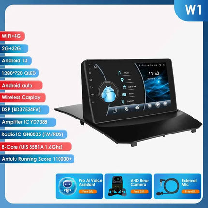 For Ford Fiesta Mk7 2009-2017 Wireless CarPlay for Apple Android Auto Car Radio GPS RDS WiFi 4G 8Core Multimedia Stereo 2din SWC