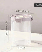 WORTHBUY Pasta Storage Box With Handle Moisture-Proof Plastic Noodles Sealed Can Spaghetti Storage Container Kitchen Organizer