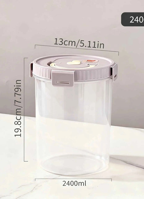 WORTHBUY Pasta Storage Box With Handle Moisture-Proof Plastic Noodles Sealed Can Spaghetti Storage Container Kitchen Organizer