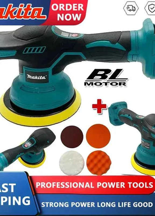 Makita Cordless Electric Polisher 8 Speeds Digital Display Car Waxing Polishing Machine for 18V Lithium Battery Auto Detailing