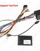 Wiring with CAN Bus Decoder, TOMTOM Display with SWC, P&P 16 Pin Android, for Renault Megane MK2 Phase 2, Clio 3